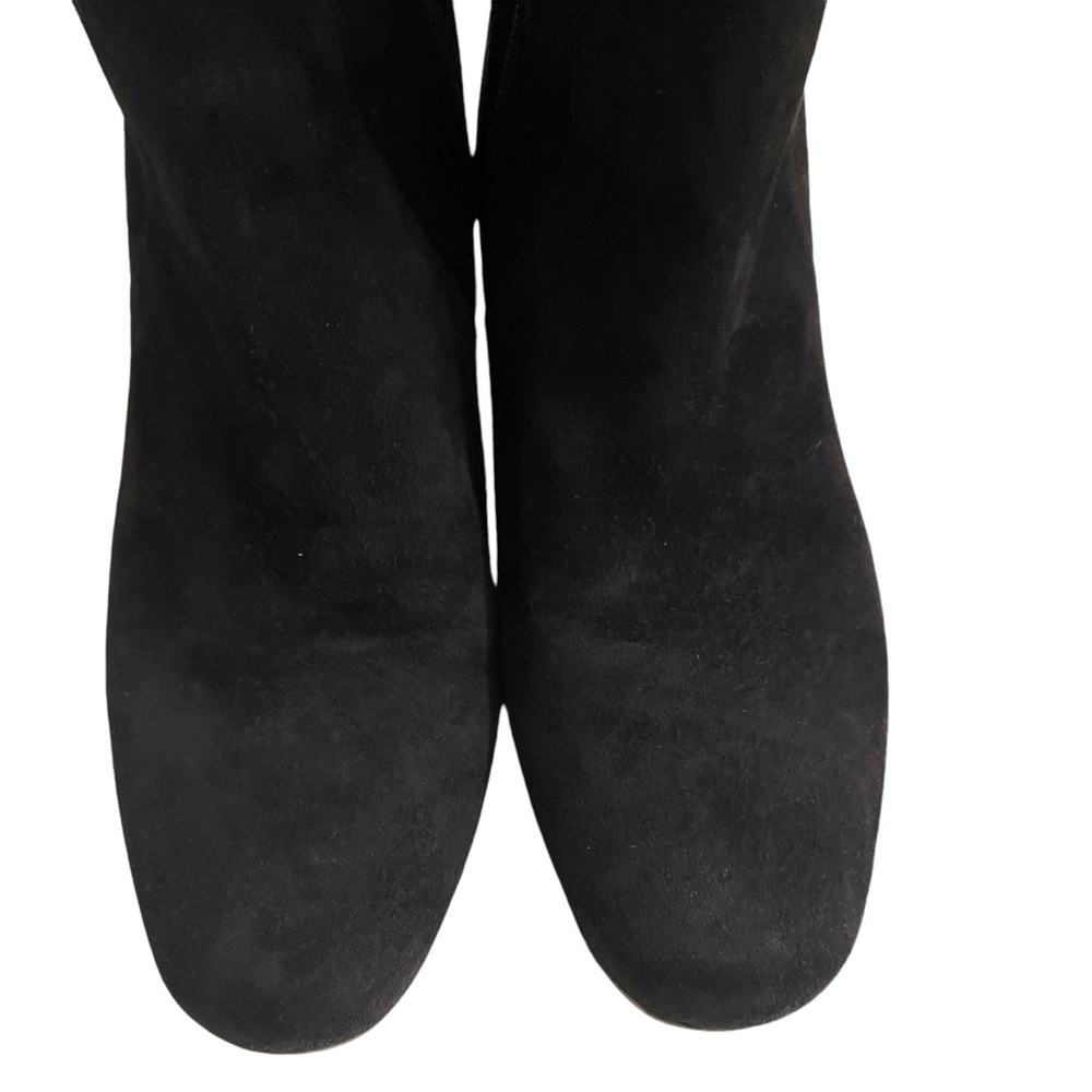 Saint Laurent Paris Black Suede Tall Block Heel Boots 40(9.5) - Picture 2 of 13